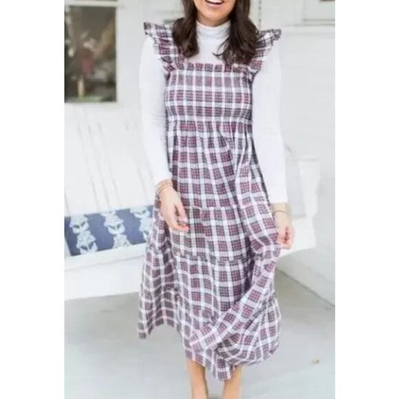 Hill House Ellie Nap Dress in Multi Tartan Dress Sz. XS - Picture 1 of 8